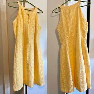 WHBM Casual Yellow Dress with POCKETS (size 8)